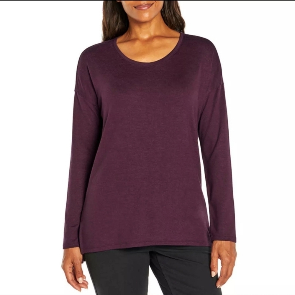 Banana Republic Women's Soft Knit Long Sleeve High-Low Hem Sweater Top  S